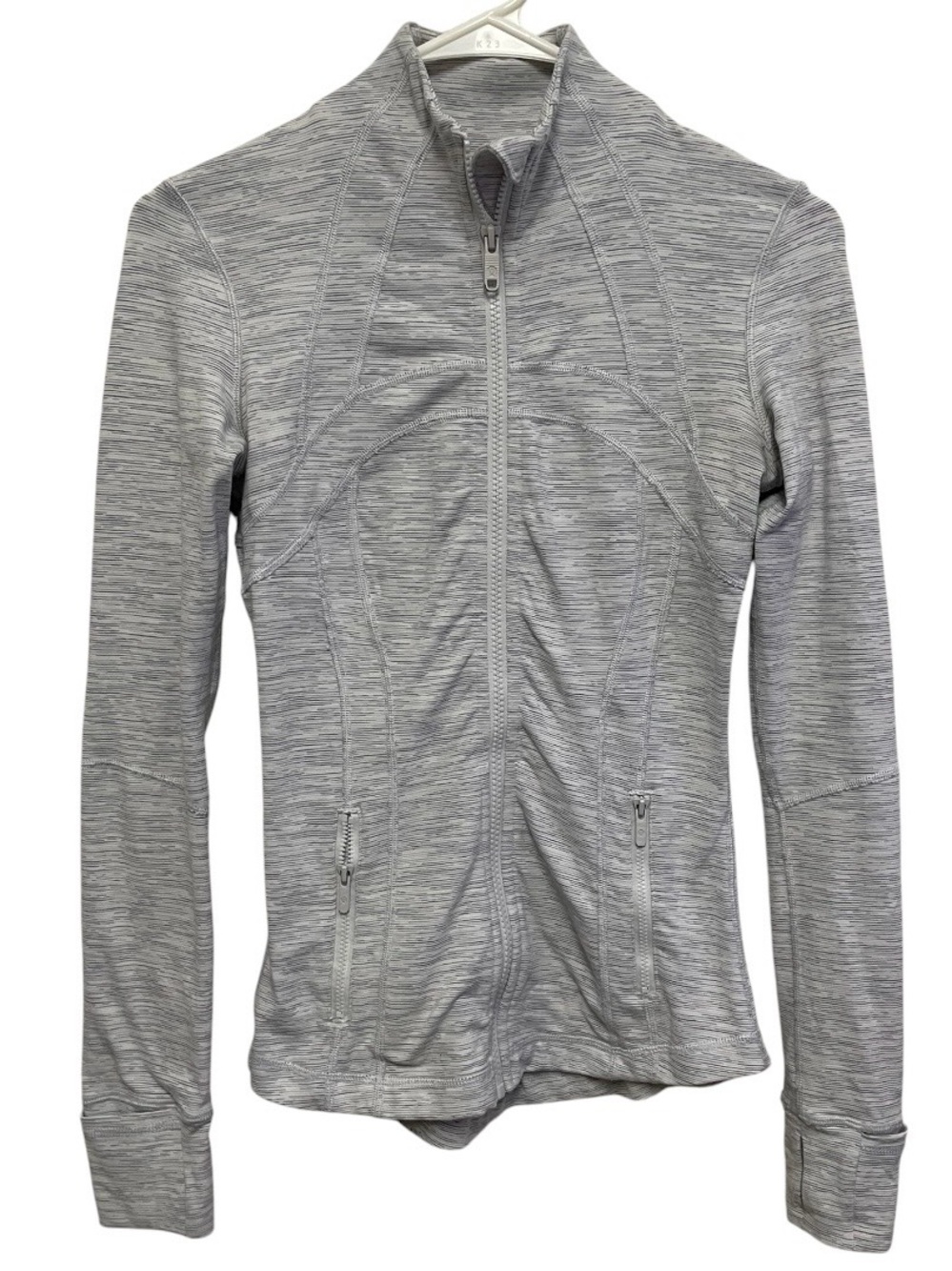 Lululemon Define Full Zip Up Jacket We Are From Space grey striped